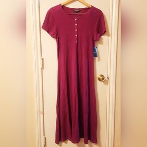 NWT Lauren Ralph Lauren thermal weave modest Fall dress